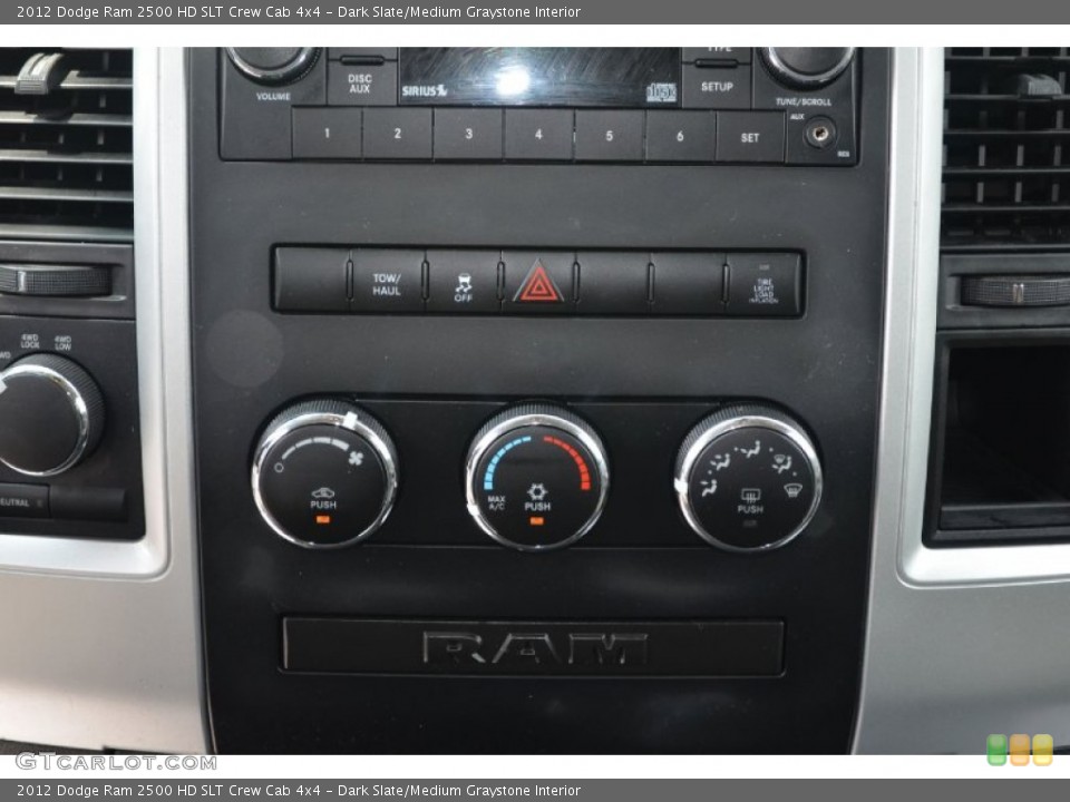 Dark Slate/Medium Graystone Interior Controls for the 2012 Dodge Ram 2500 HD SLT Crew Cab 4x4 #68796458