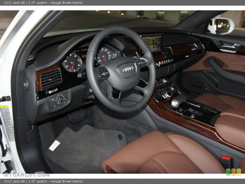 Nougat Brown Interior Prime Interior for the 2013 Audi A8 L 3.0T quattro #68796875