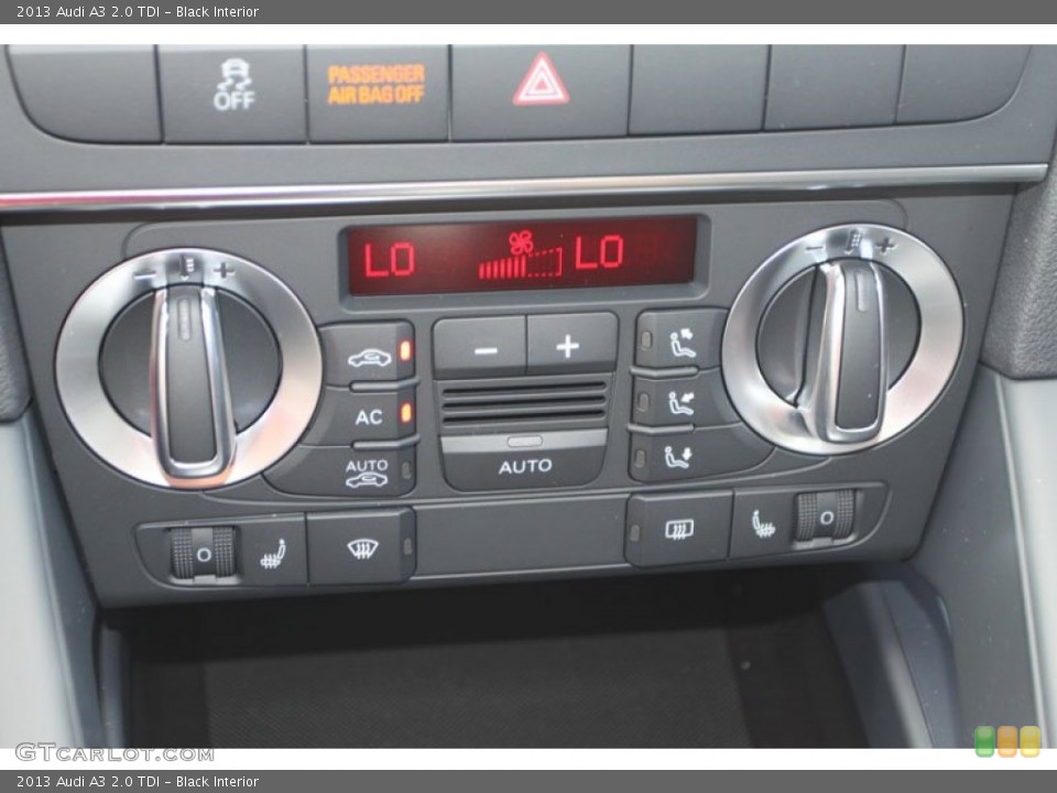Black Interior Controls for the 2013 Audi A3 2.0 TDI #68797208