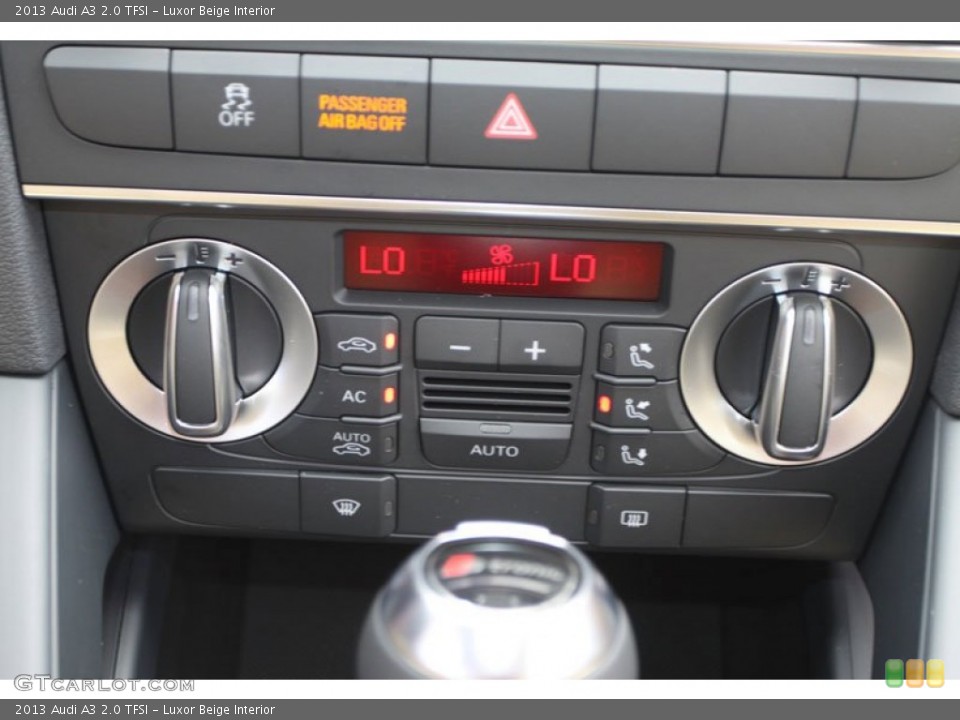 Luxor Beige Interior Controls for the 2013 Audi A3 2.0 TFSI #68797456