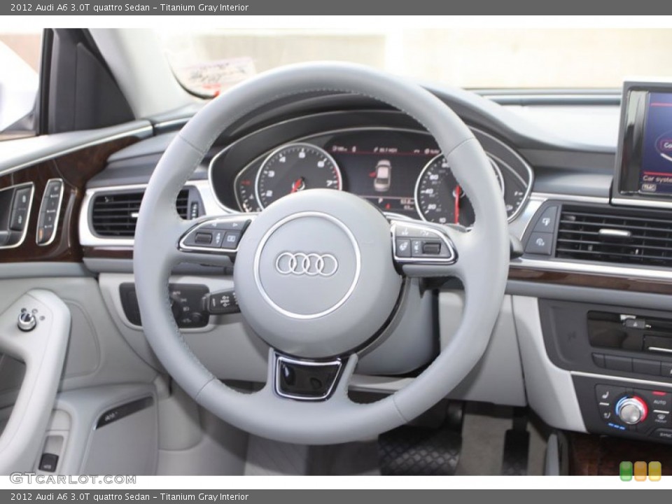 Titanium Gray Interior Steering Wheel for the 2012 Audi A6 3.0T quattro Sedan #68797691