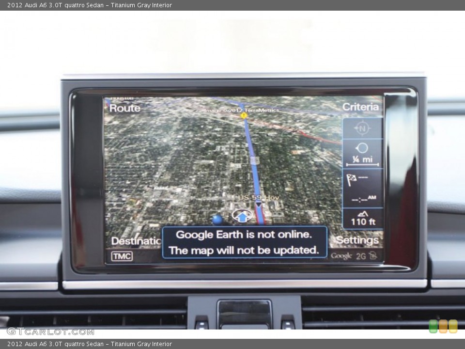 Titanium Gray Interior Navigation for the 2012 Audi A6 3.0T quattro Sedan #68797706