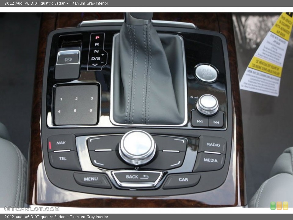 Titanium Gray Interior Controls for the 2012 Audi A6 3.0T quattro Sedan #68797715
