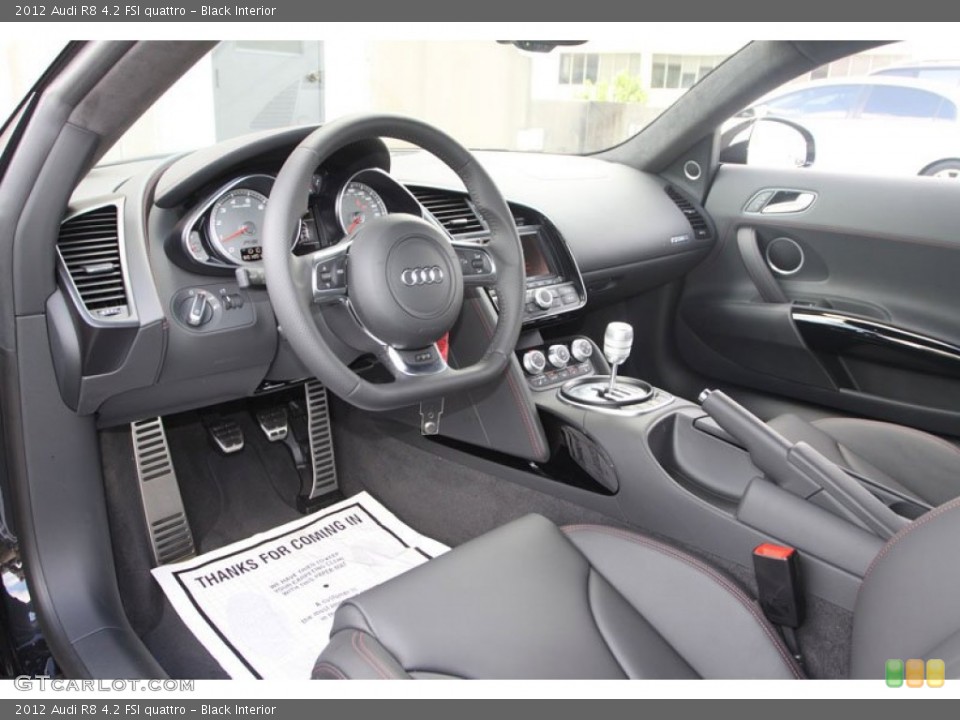 Black Interior Prime Interior for the 2012 Audi R8 4.2 FSI quattro #68797880