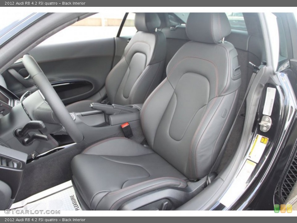 Black Interior Front Seat for the 2012 Audi R8 4.2 FSI quattro #68797892
