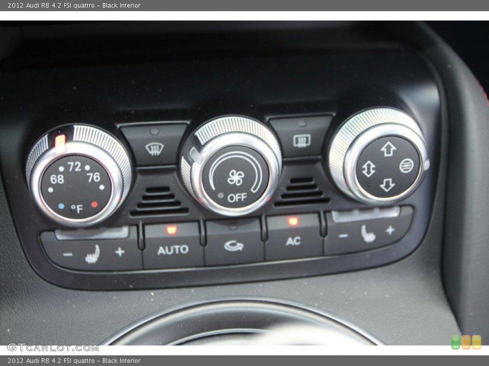 Black Interior Controls for the 2012 Audi R8 4.2 FSI quattro #68797910