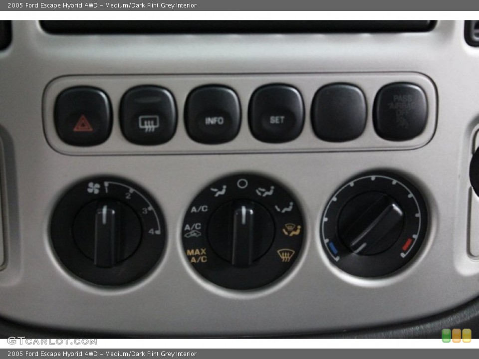 Medium/Dark Flint Grey Interior Controls for the 2005 Ford Escape Hybrid 4WD #68801796