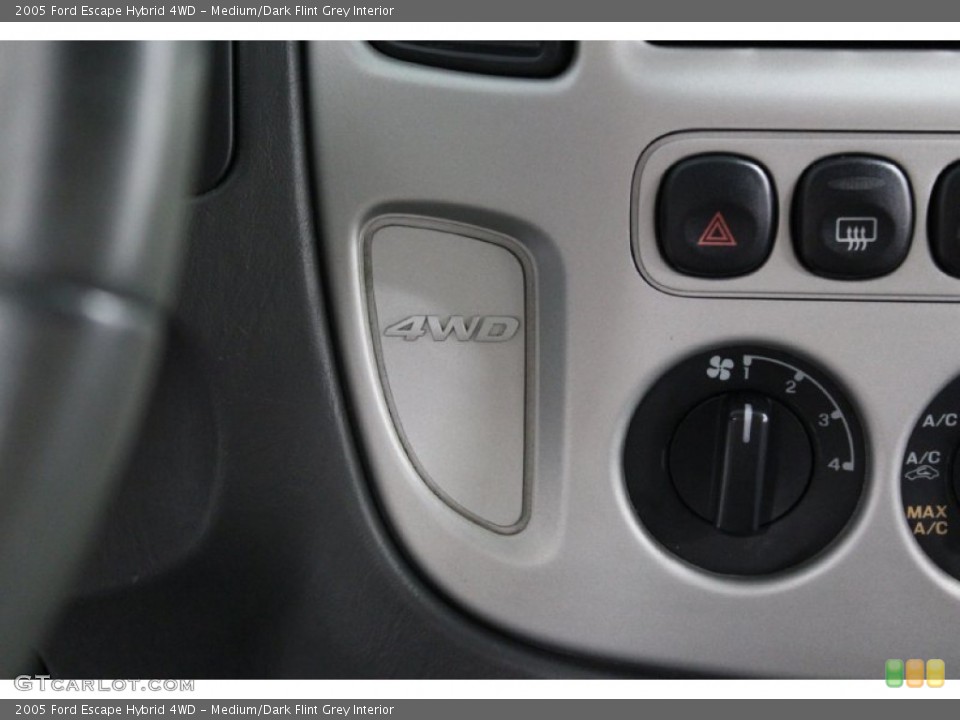 Medium/Dark Flint Grey Interior Controls for the 2005 Ford Escape Hybrid 4WD #68801804