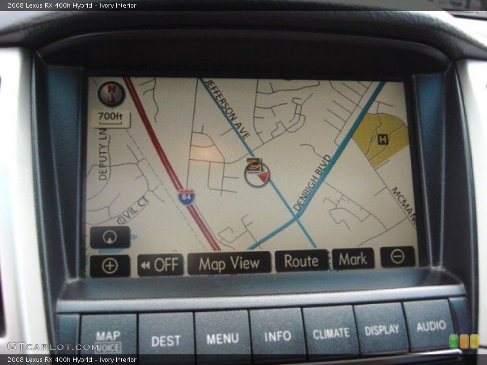 Ivory Interior Navigation for the 2008 Lexus RX 400h Hybrid #68802720