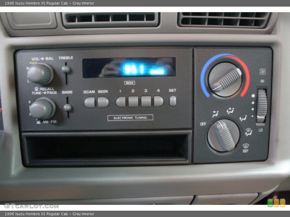 Gray Interior Controls for the 1996 Isuzu Hombre XS Regular Cab #68802919