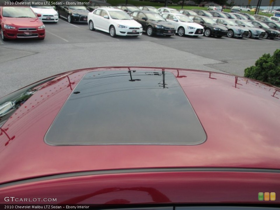Ebony Interior Sunroof for the 2010 Chevrolet Malibu LTZ Sedan #68804132