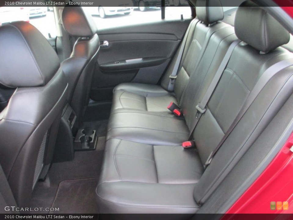 Ebony Interior Rear Seat for the 2010 Chevrolet Malibu LTZ Sedan #68804267