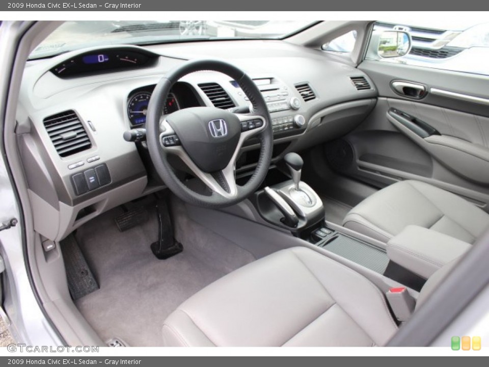 Gray Interior Prime Interior for the 2009 Honda Civic EX-L Sedan #68805263