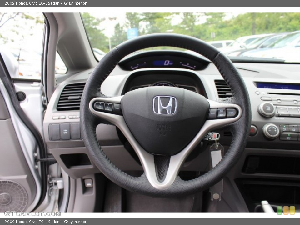 Gray Interior Steering Wheel for the 2009 Honda Civic EX-L Sedan #68805302