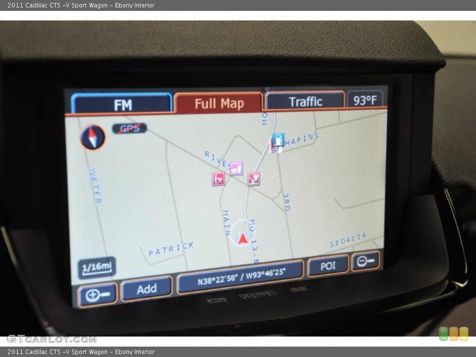 Ebony Interior Navigation for the 2011 Cadillac CTS -V Sport Wagon #68809442