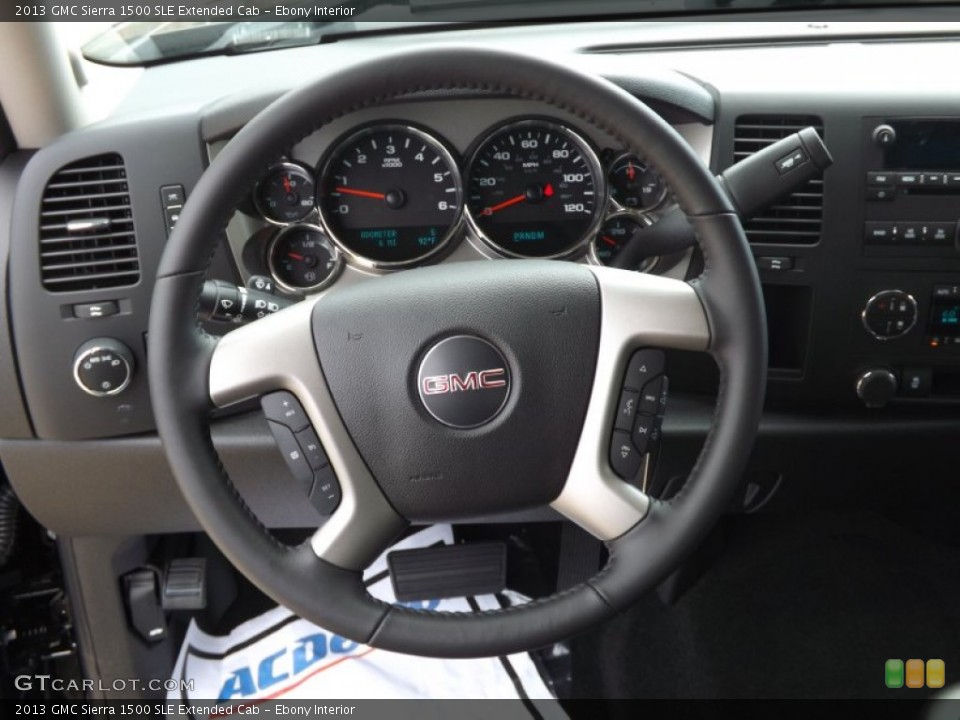 Ebony Interior Steering Wheel for the 2013 GMC Sierra 1500 SLE Extended Cab #68810675