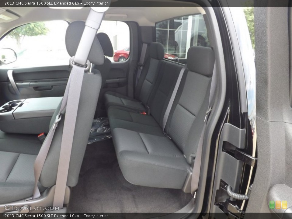 Ebony Interior Rear Seat for the 2013 GMC Sierra 1500 SLE Extended Cab #68810714