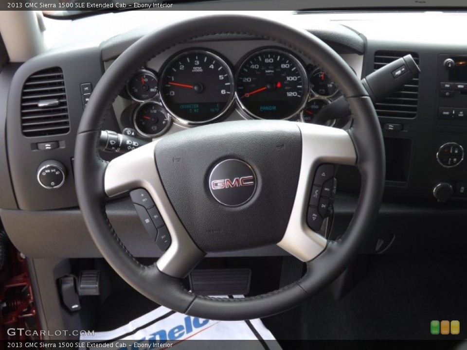 Ebony Interior Steering Wheel for the 2013 GMC Sierra 1500 SLE Extended Cab #68811107