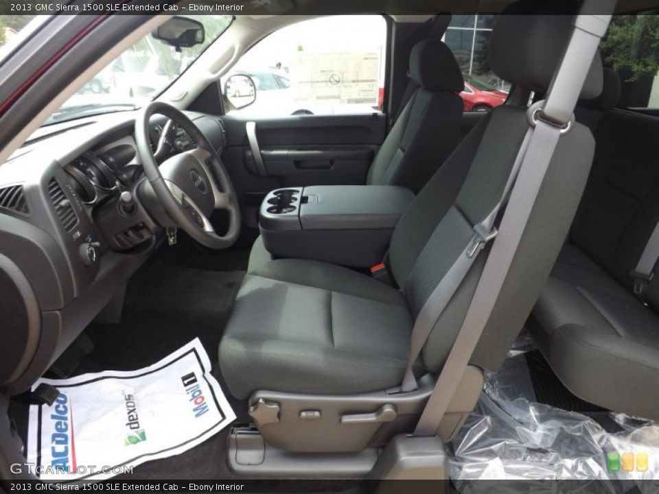 Ebony Interior Photo for the 2013 GMC Sierra 1500 SLE Extended Cab #68811128