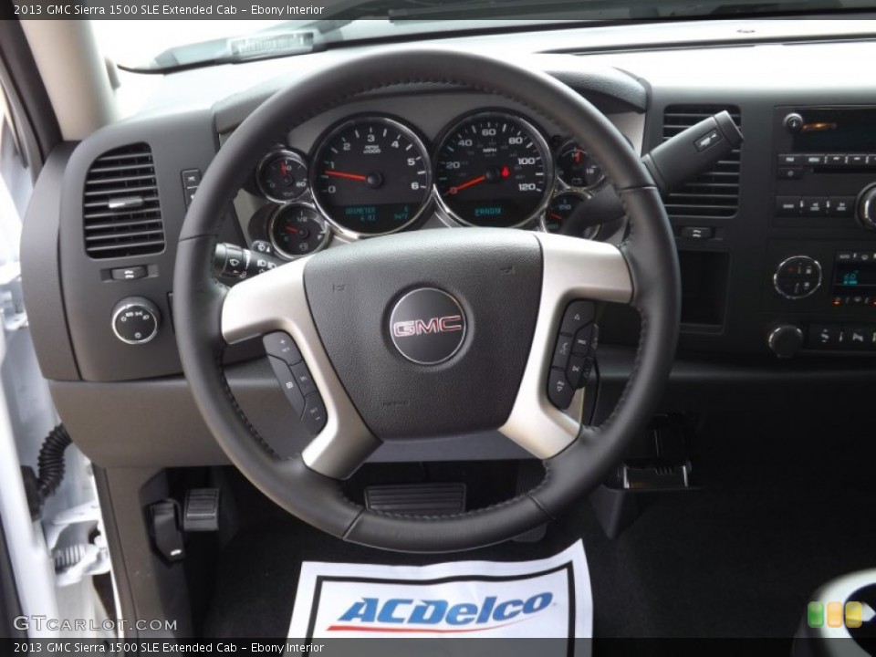 Ebony Interior Steering Wheel for the 2013 GMC Sierra 1500 SLE Extended Cab #68811320