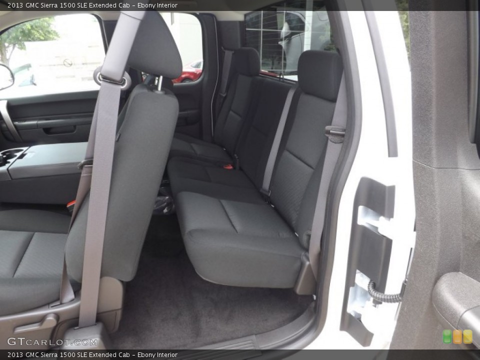 Ebony Interior Rear Seat for the 2013 GMC Sierra 1500 SLE Extended Cab #68811362