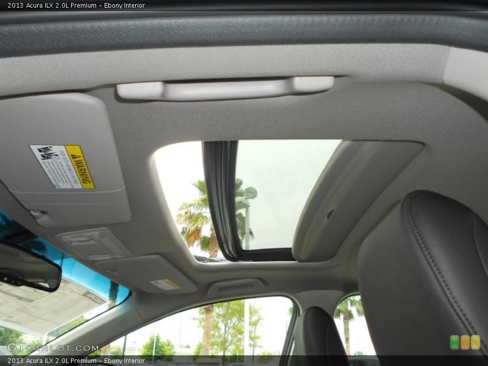 Ebony Interior Sunroof for the 2013 Acura ILX 2.0L Premium #68812076