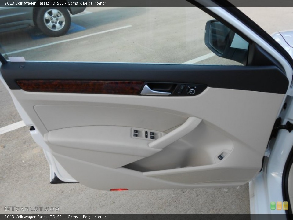 Cornsilk Beige Interior Door Panel for the 2013 Volkswagen Passat TDI SEL #68813423