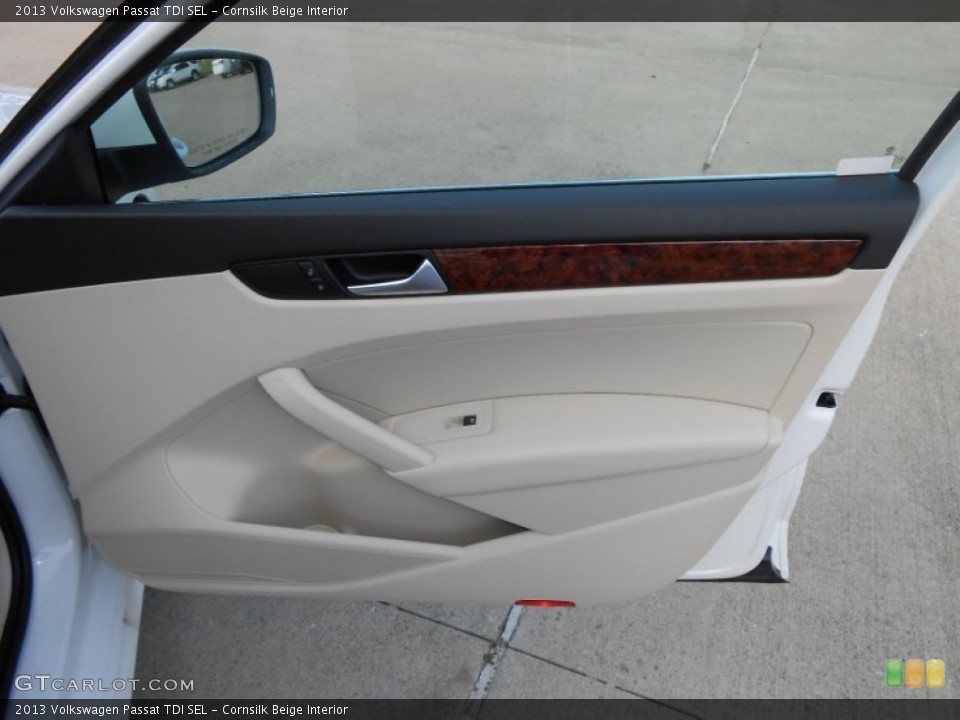 Cornsilk Beige Interior Door Panel for the 2013 Volkswagen Passat TDI SEL #68813444