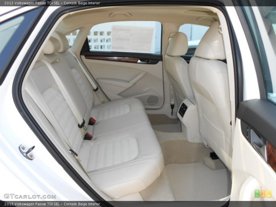 Cornsilk Beige Interior Rear Seat for the 2013 Volkswagen Passat TDI SEL #68813459