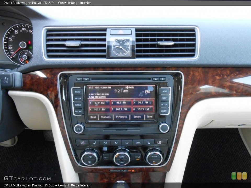Cornsilk Beige Interior Controls for the 2013 Volkswagen Passat TDI SEL #68813485
