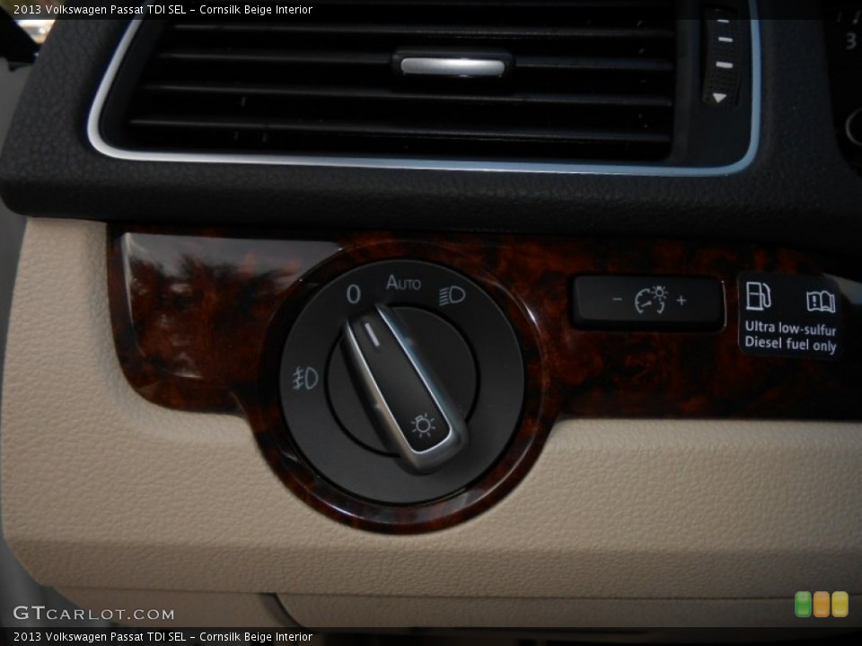 Cornsilk Beige Interior Controls for the 2013 Volkswagen Passat TDI SEL #68813531