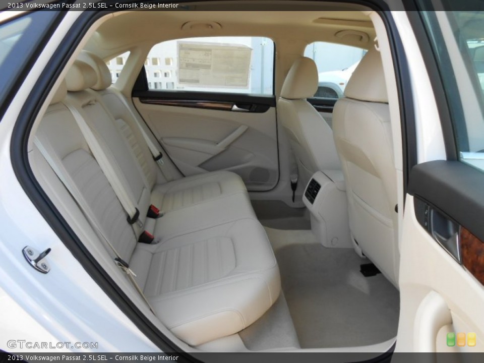 Cornsilk Beige Interior Rear Seat for the 2013 Volkswagen Passat 2.5L SEL #68813678