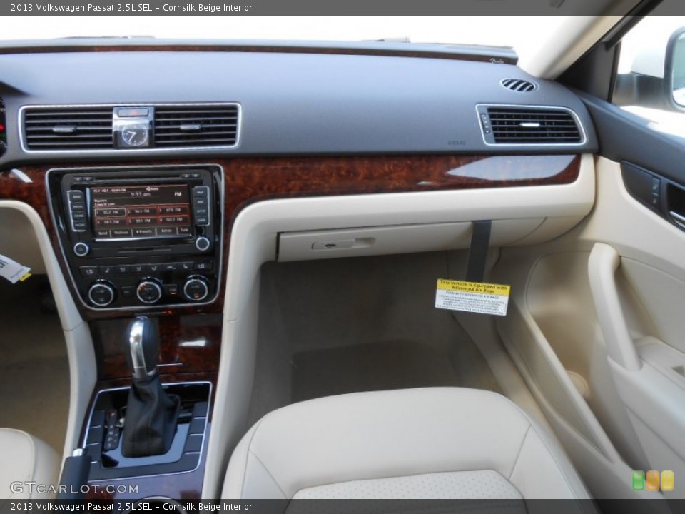 Cornsilk Beige Interior Dashboard for the 2013 Volkswagen Passat 2.5L SEL #68813687