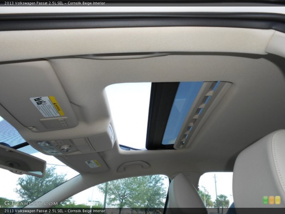 Cornsilk Beige Interior Sunroof for the 2013 Volkswagen Passat 2.5L SEL #68813759