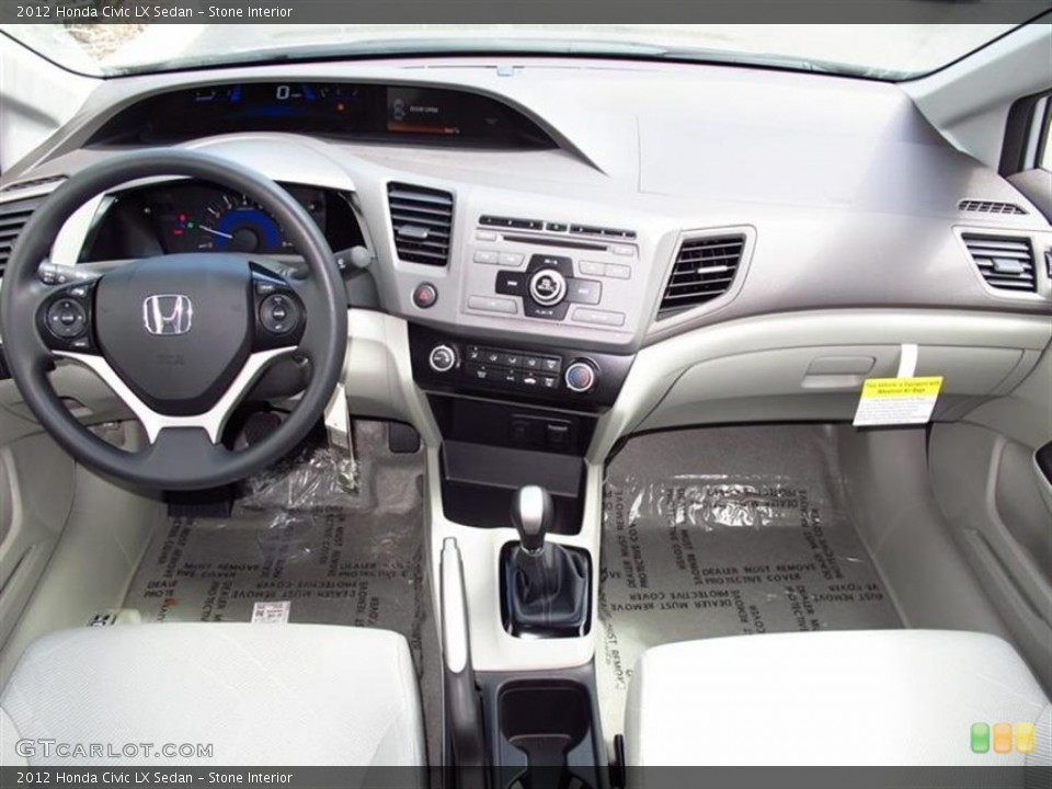 Stone Interior Dashboard for the 2012 Honda Civic LX Sedan #68814173