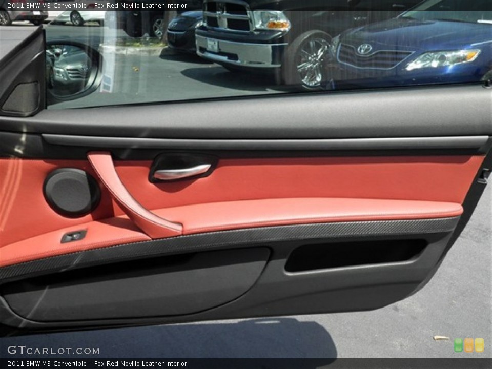 Fox Red Novillo Leather Interior Door Panel for the 2011 BMW M3 Convertible #68814878