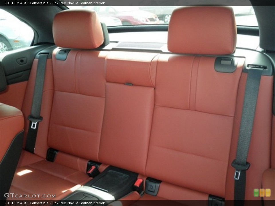 Fox Red Novillo Leather Interior Rear Seat for the 2011 BMW M3 Convertible #68814902