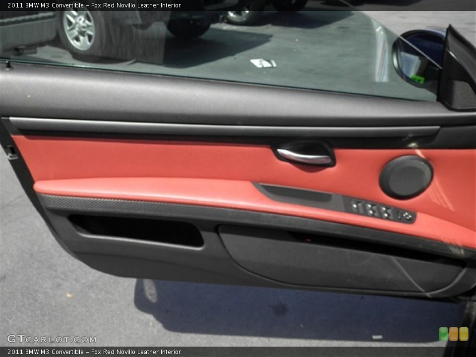 Fox Red Novillo Leather Interior Door Panel for the 2011 BMW M3 Convertible #68814908