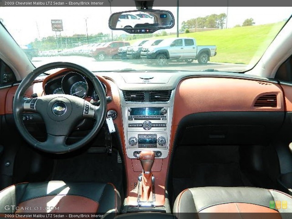 Ebony/Brick Interior Dashboard for the 2009 Chevrolet Malibu LTZ Sedan #68814995