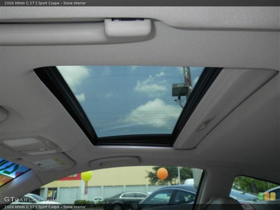 Stone Interior Sunroof for the 2009 Infiniti G 37 S Sport Coupe #68816594
