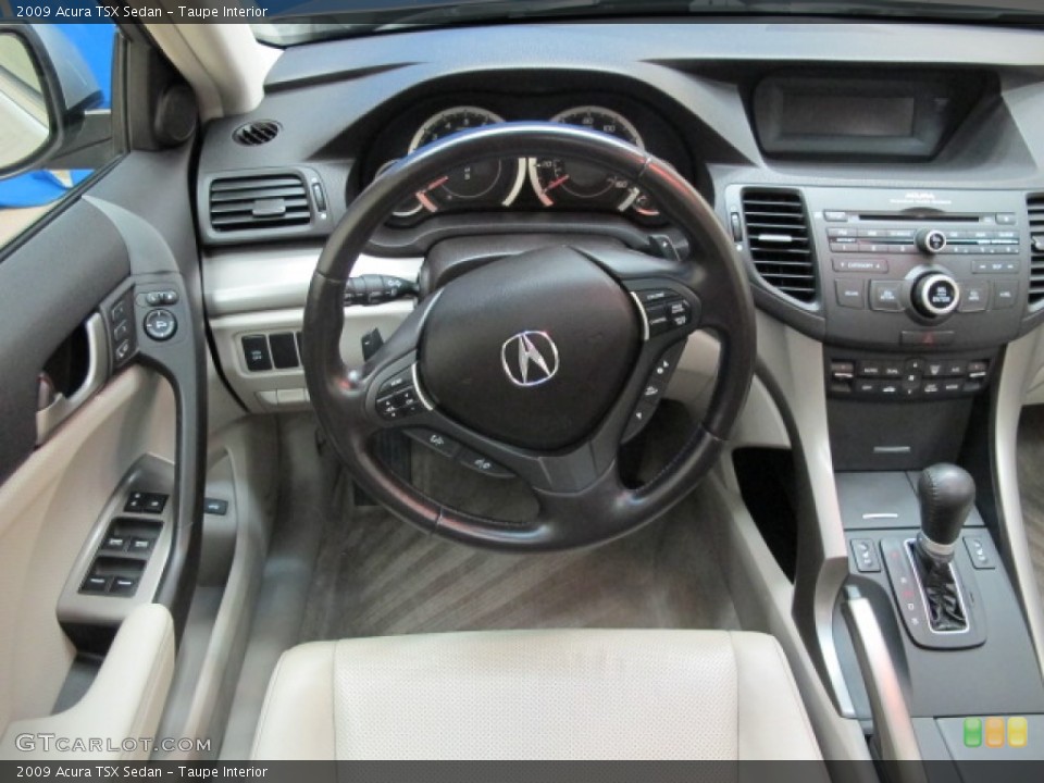 Taupe Interior Dashboard for the 2009 Acura TSX Sedan #68817749