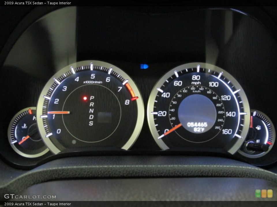 Taupe Interior Gauges for the 2009 Acura TSX Sedan #68817776