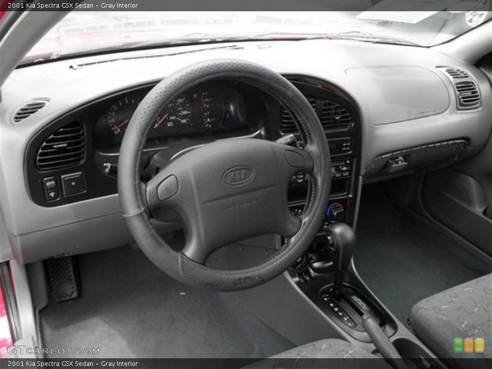 Gray Interior Prime Interior for the 2001 Kia Spectra GSX Sedan #68818418