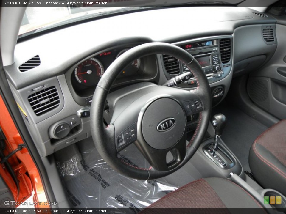 Gray Sport Cloth Interior Prime Interior for the 2010 Kia Rio Rio5 SX Hatchback #68819522
