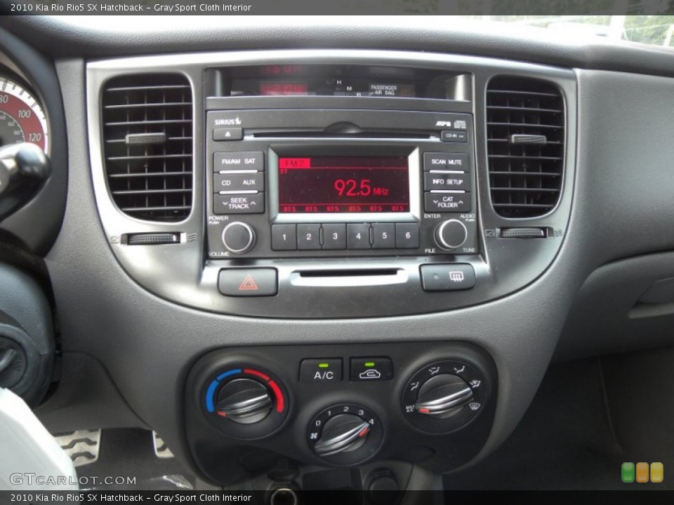 Gray Sport Cloth Interior Controls for the 2010 Kia Rio Rio5 SX Hatchback #68819684