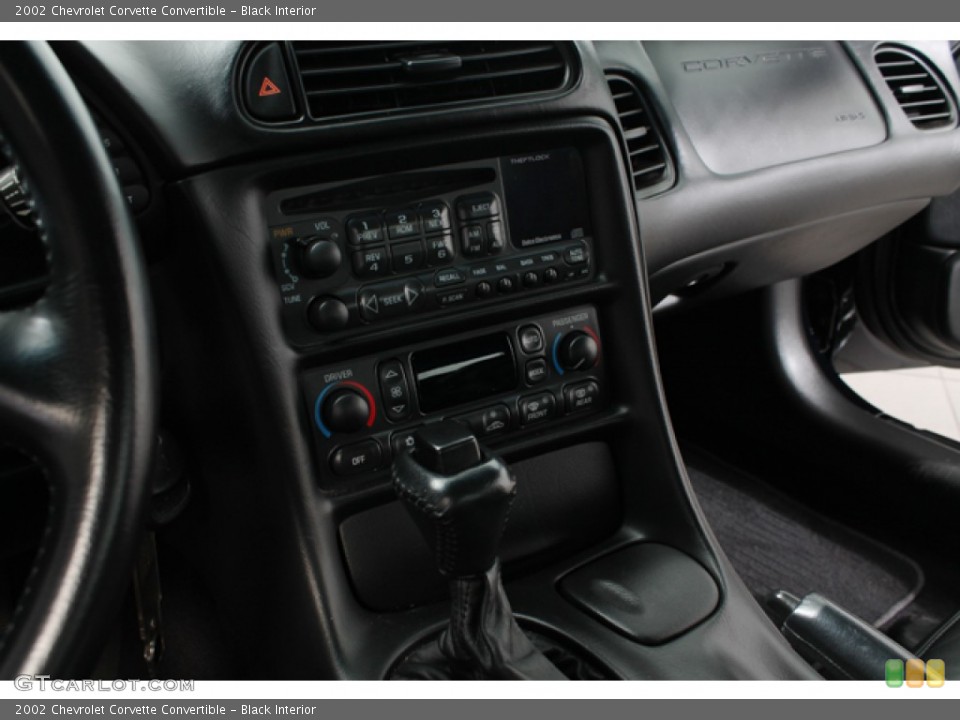 Black Interior Controls for the 2002 Chevrolet Corvette Convertible #68820086