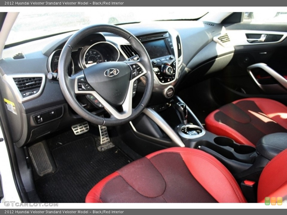 Black/Red Interior Prime Interior for the 2012 Hyundai Veloster  #68822612