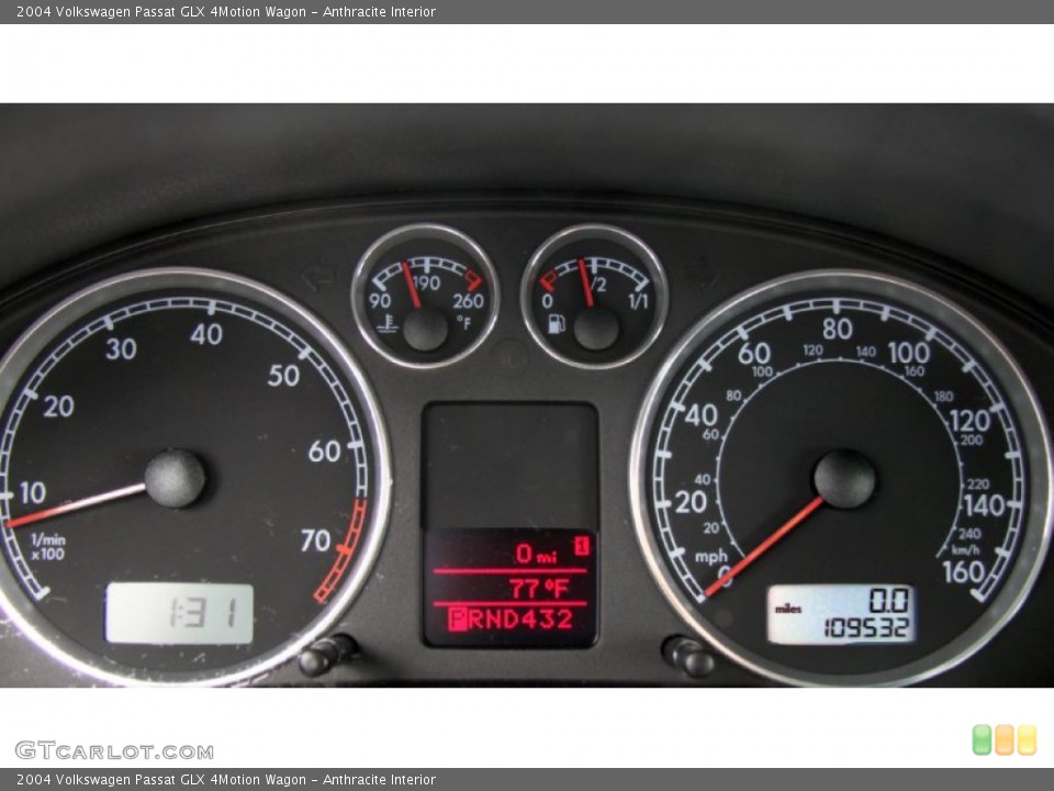 Anthracite Interior Gauges for the 2004 Volkswagen Passat GLX 4Motion Wagon #68823617