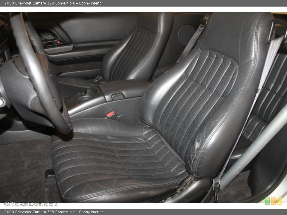Ebony Interior Front Seat for the 2000 Chevrolet Camaro Z28 Convertible #68824700