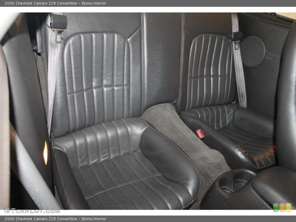 Ebony Interior Rear Seat for the 2000 Chevrolet Camaro Z28 Convertible #68824719